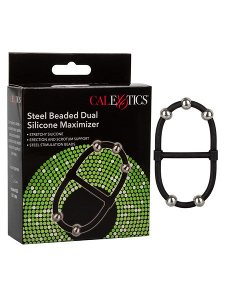 California Exotic Steel Beaded Dual Silicone Maximizer